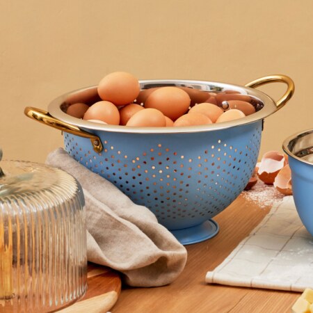 COLUM STEEL COLANDER - Blue