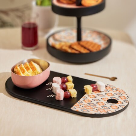 Patina Serve Platter Amber Black