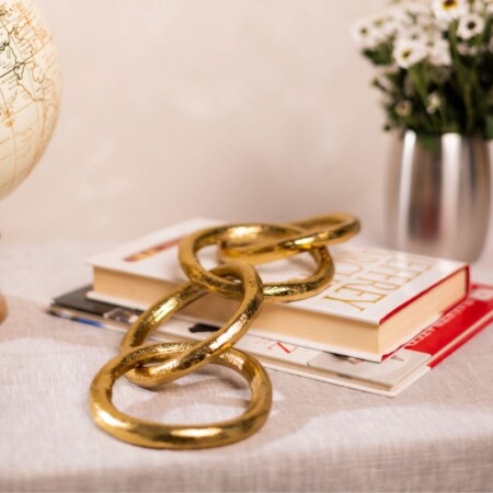 Bangle Links Gold Metal Decor Object