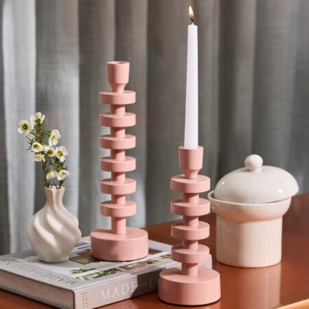 Rosetta Sculpt Candle Holder - Set of 2